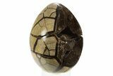 Septarian Dragon Egg Geode - Black Crystals #323470-1